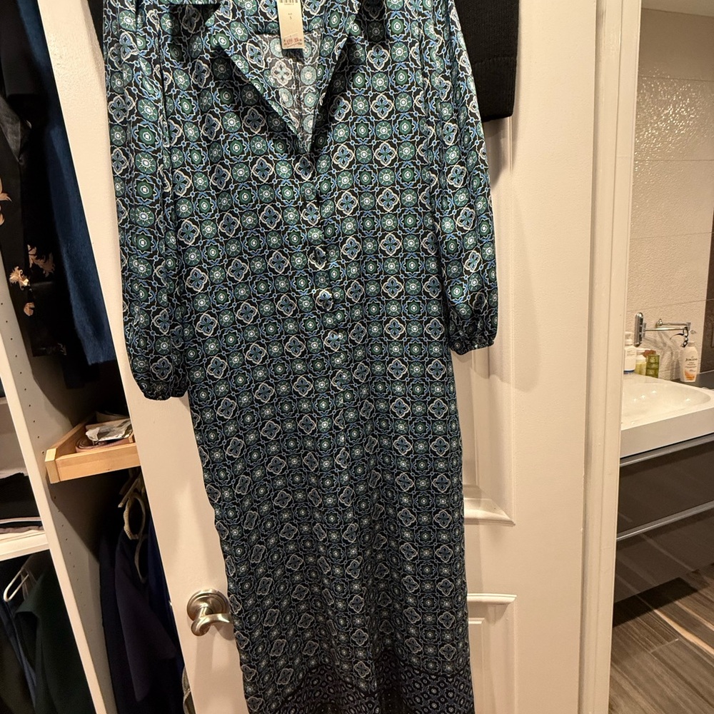 Blue Patterned Women's Jumpsuit
